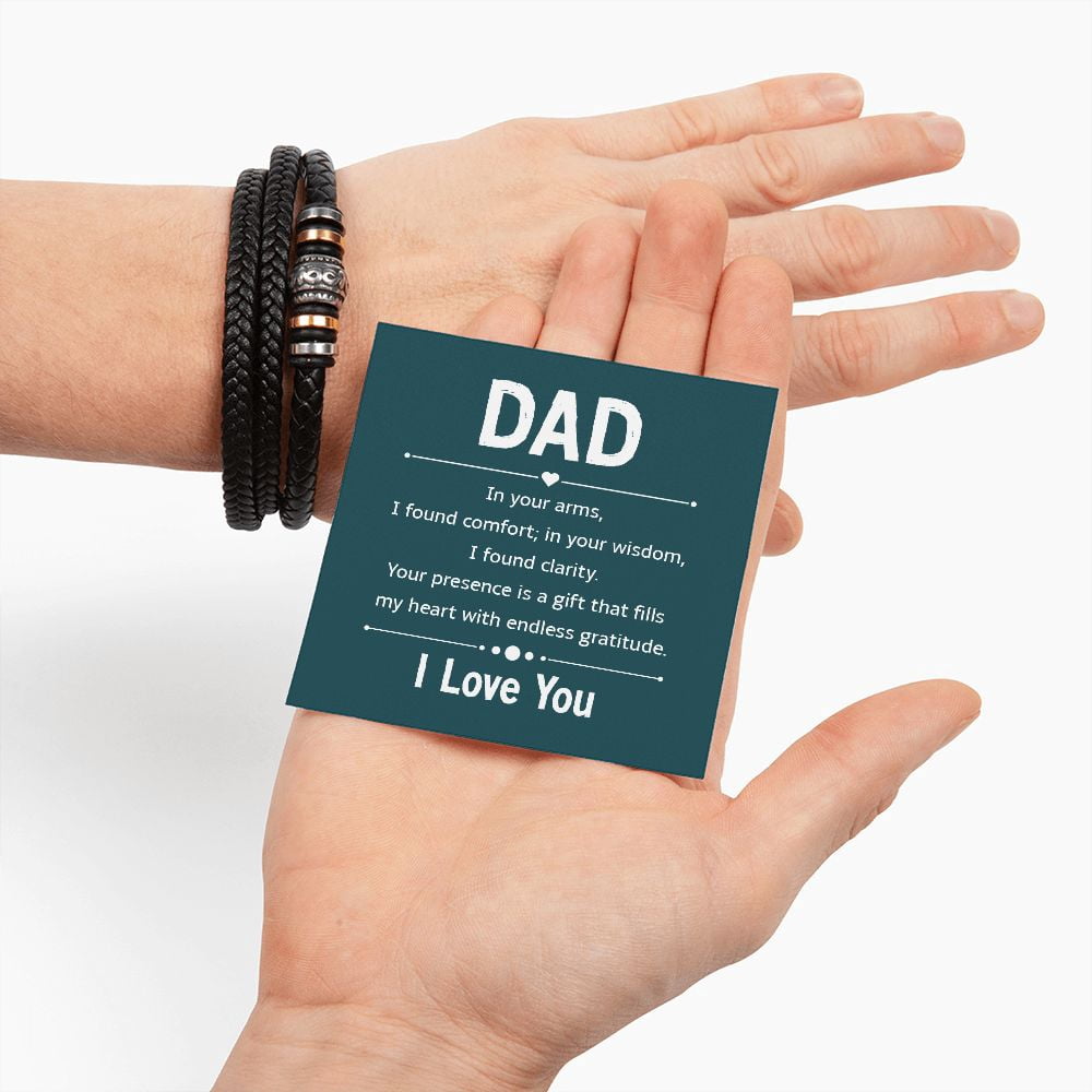 To My Dad In Your Arms Love You Forever Bracelet