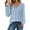Light Blue&051225O, variant on Garbnen Long Sleeves Shirts for Women Basic Black Fitted V Neck Tops Spring Summer Trendy Casual Blouse for Women