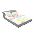 thumbnail image 2 of Ambesonne Saying Fitted Sheet & Pillow Sham Set, Positive Words, Full, Multicolor, 2 of 2