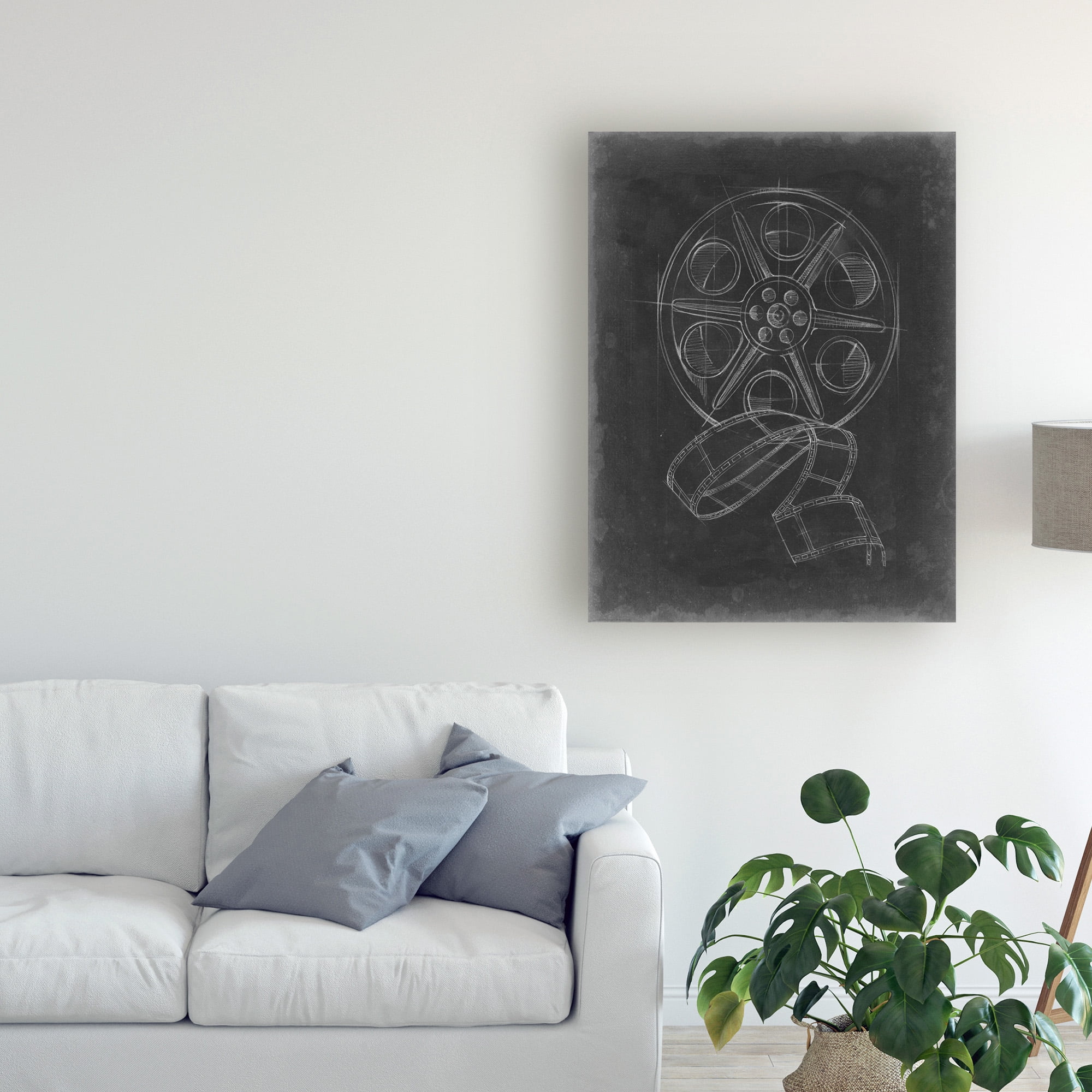 Trademark Fine Art 'Film And Reel Blueprint I' Canvas Art by Ethan Harper