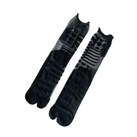 

Genuiskids Women Funky Sheer Dot Socks Tabi Socks Pair Split Toe Thin See-Through Stockings Rolled Edge Mid-Tube Socks Geometric Transparent Socks Glass Silk Socks for Flip Flop Sandal