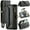 Black, variant on Crossbody for Samsung Galaxy S25 Case Wallet【RFID Blocking】with 7-Card Holder Zipper Bills Slot, Soft PU Leather Magnetic Shoulder Wrist Strap for Samsung Galaxy S25 Wallet Case Women