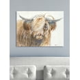 thumbnail image 2 of The Stupell Home Decor Collection Brown Horned Bull with Wind Swept Long Hair Painting Oversized Stretched Canvas Wall Art, 24 x 1.5 x 30, 2 of 6