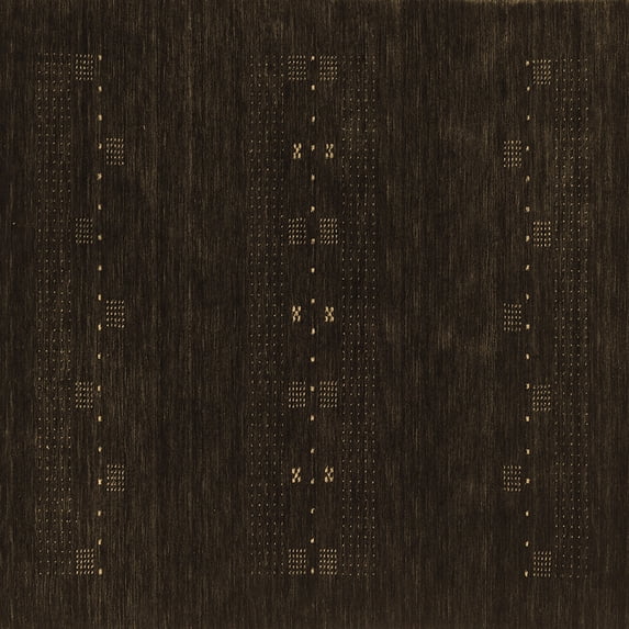 Ahgly Company Indoor Square Abstract Brown Contemporary Area Rugs, 8' Square