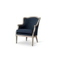 thumbnail image 3 of Baxton Studio Charlemagne Accent Chair in Black and Grey, 3 of 6