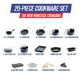 thumbnail image 4 of Blue Diamond 20 Piece Ceramic Nonstick Cookware Set, Toxin Free, Dishwasher Safe, Oven Safe, Blue​, 4 of 8