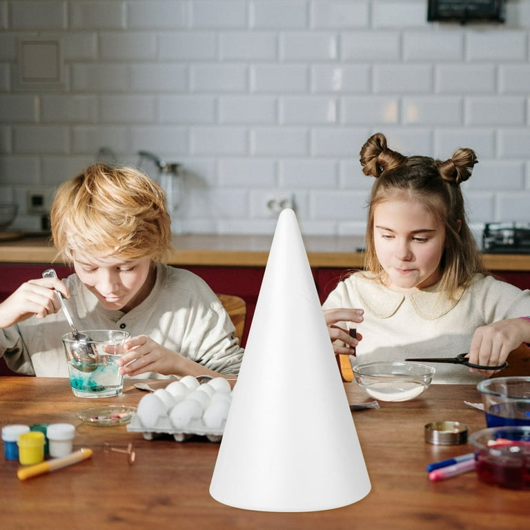 Foam Cone DIY Multi-use Blank Cake Dummy Christmas Tree Cone Craft Cone for  Kids