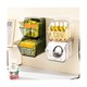 thumbnail image 4 of Estante de escritorio para pared, caja de almacenamiento de bolsitas de té, multifuncional, de alta calidad, transparente, blanco, 4 of 8