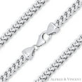 thumbnail image 1 of 4.2mm Hollow Franco Arrow-Link Italian Chain Necklace in .925 Sterling Silver w/ Rhodium, 1 of 2