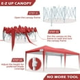 thumbnail image 5 of Quictent 20' x 10' Burgundy Instant and Pop-up Outdoor Canopy, 5 of 9