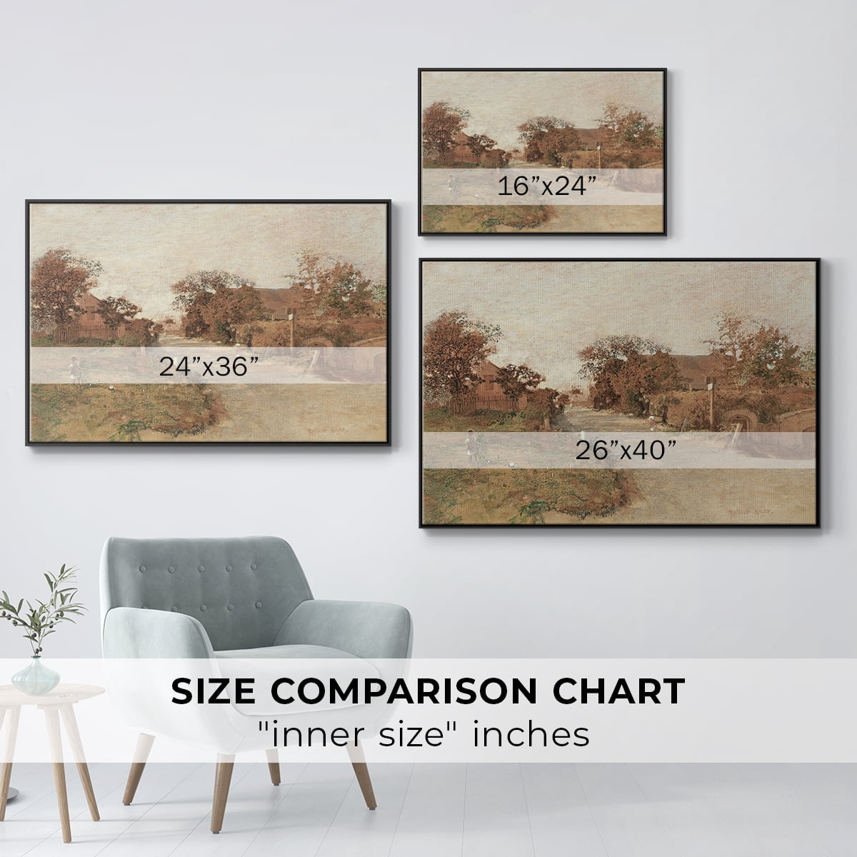 Vintage Animal Print-IX By Wexford Home Framed in Black Wood Gallery Wrapped Canvas 25 in. x 37 in.