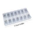 thumbnail image 4 of Pastillero Portátil para 7 Días Almacenamiento Pastillas 2 Veces Al Día (blanco Grande), 4 of 6