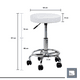 thumbnail image 5 of Banco Taburete Neumático Giratorio 360° Con Altura Ajustable Consultorio o Salón de Belleza Big Room blanco, 5 of 7