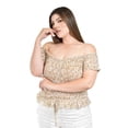 thumbnail image 2 of Blusa smock Tallas Extras, 12120 (Blanco floreado) blanco 42, 2 of 5