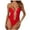 Red, variant on Women Backless Shapewear Deep V Bodysuit Seamless Thong Low Back Body Shaper Bra Tummy Control Shapewear invisible Bra