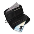 thumbnail image 6 of Wrangler Wristlet Western Wallet Boho Aztec Credit Card Holder for Women, Cow Print-Black, 6 of 7
