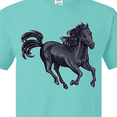 thumbnail image 4 of Inktastic Beautiful Galloping Black Horse T-Shirt, 4 of 5