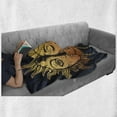 thumbnail image 6 of Psychedelic Soft Flannel Fleece Throw Blanket, Moon and Sun with Many Fractal Faces Celestial Energy Mystic Art Print, Cozy Plush for Indoor and Outdoor Use, 50" x 70", Yellow Dark Blue, by Ambesonne, 6 of 6