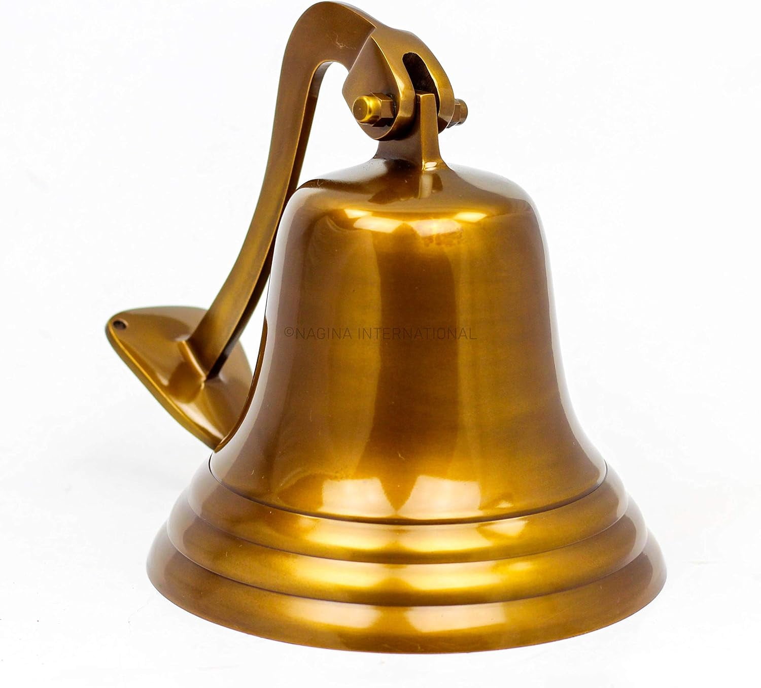 7 Inches Antique Brushed Brass Aluminum Cast Premium Nautical Boat Bell | Nursery décor Gifts