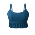 thumbnail image 6 of Modest Tankini Swimsuits for Women Petite 2 Piece Cute Baby-doll Ruffle Camisole with Boyshorts Bathing Suits Workout Swimwear, 6 of 7