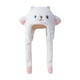 thumbnail image 1 of Gorro de peluche de animal con orejas suaves y móviles para saltar, ideal para viajes y fiestas de cumpleaños., 1 of 8
