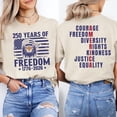 thumbnail image 3 of 250 Years of Freedom Shirt, 4th of July 2026 Patriotic Tee, America Anniversary T-Shirt, USA Eagle Flag Graphic Shirt, 3 of 4