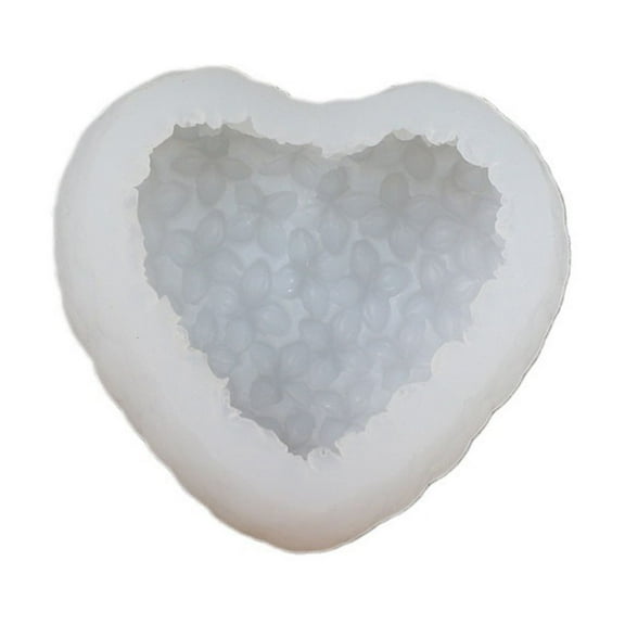 PEIBang Heart Silicone Molds for Candle Soap,3D Heart Shaped Candy Molds,Heart Flower Chocolate Cake Fondant Mold Baking Supplies for Valentine Decoration