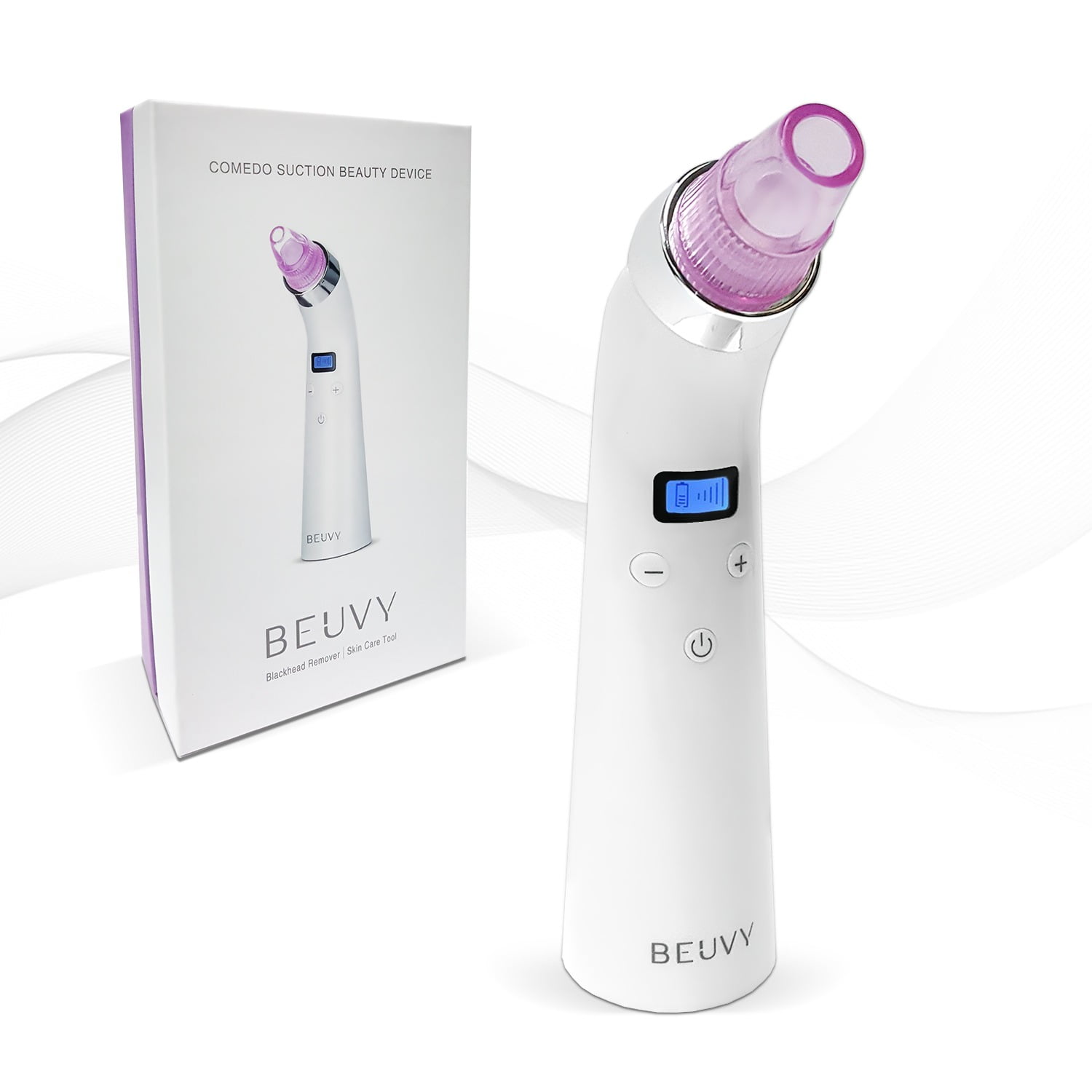 Beuvy Comedo Suction Microdermabrasion Machine Beauty Device - Blackhead Remover Pore Vacuum