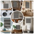 thumbnail image 6 of Ships Next Day Canvas Wall Art 10"x10", Black Beige Striped Wood Framed Canvas Print Painting, Vintage Geometric Line Simple Ready to Hang Small Picture Wall Decor for Home Kitchen Nursery Office, 6 of 9