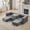 Grey, variant on Versatile modular sofa, detachable, combinable and reclinable, dual-purpose lazy sofa bed for small apartments, rental homes, living rooms and bedrooms, grey