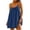 Blue, variant on Taqqpue Women's Casual Sundress Summer Beach Dress Solid Color T-Shirts Dress Scoop Neck Spaghetti Strap Loose Tank Dresses for Women
