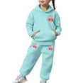 thumbnail image 7 of ChaoLingNeng Toddler Sweatsuit 3t Graphic Print Crew Neck Long Sleeve Active Hoodie Pullover Top and Long Sweatpants Set Lightweight Kids Fall Outfits Sweat Suit, 7 of 7