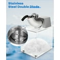 thumbnail image 5 of 440LBS/H 300W Electric Snow Cone Machine Commercial Ice Crusher , ETL Approved with Dual Blades, 110V Stainless Steel Shaved Ice Machine with Safety On/Off Switch for Family, Restaurants, Bars, 5 of 7