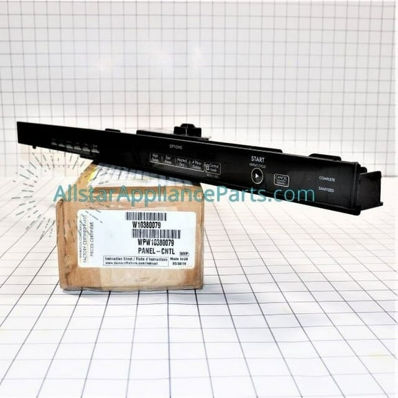Whirlpool Dishwasher Control Panel WPW10380079