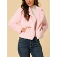 thumbnail image 5 of MODA NOVA Juniors Winter Fashion Loose Faux Fur Cropped Jacket Coat, 5 of 7
