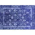 thumbnail image 1 of Ahgly Company Machine Washable Indoor Rectangle Oriental Blue Industrial Area Rugs, 8' x 12', 1 of 4