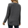thumbnail image 2 of Otvok Womens Long Sleeve Solid Shirts Lightweight Button Down Tunic Tops, 2 of 6
