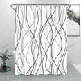 thumbnail image 3 of Abstract Line Minimalist Shower Curtain Washable Cloth Bath Curtain Fabric Rustic Striped Baths Curtain Farmhouse Bathroom r, 3 of 7