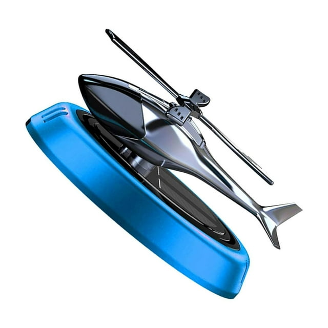 bedienty Car Essential Oil Diffuser Rotating Helicopter Diffuser Red Car Perfume Model Blue