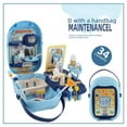 thumbnail image 2 of Blue Doctor Role Play Suitcase Toy Set, With Pretend Medical Tools, Activity Kit Kids Educational Travel, 2 of 6