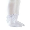 thumbnail image 4 of Kmbangi Kids Socks Toddler Solid Color Short Tube Socks with Big Bowknot, 4 of 8
