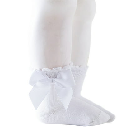 

6M-5T Infant Kids Baby Girls Princess Bowknot Socks Warm Leggings Cotton Short Socks Winter Autumn Sneakers