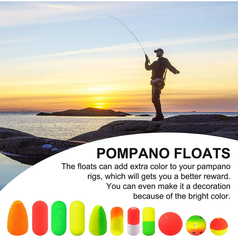 Foam Floats Fishing Rig Floats - 60 Pack Pompano Rig Floats Snell Float  Spinner Rig Floats Pompano Rigs