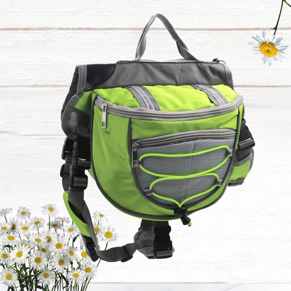 HEATSHAKING Durable Waterproof Dog Backpack with Top Handle and Leash Hook for Outdoor Use