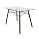 thumbnail image 1 of Mesa Comedor Eames Mundo In cristal rectangular con Patas de nogal, 1 of 8