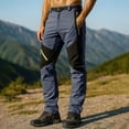 thumbnail image 3 of Ceisia Men Solid Color Windproof Waterproof Hiking Pants Outdoor Workwear Trousers Gift, 3 of 9
