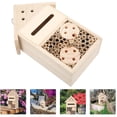 thumbnail image 1 of Sonew Wood Bee House Wooden Insect Hotels Easy To Use Insect‑Proof For Butterflies For Ladybugs For Bees, 1 of 8