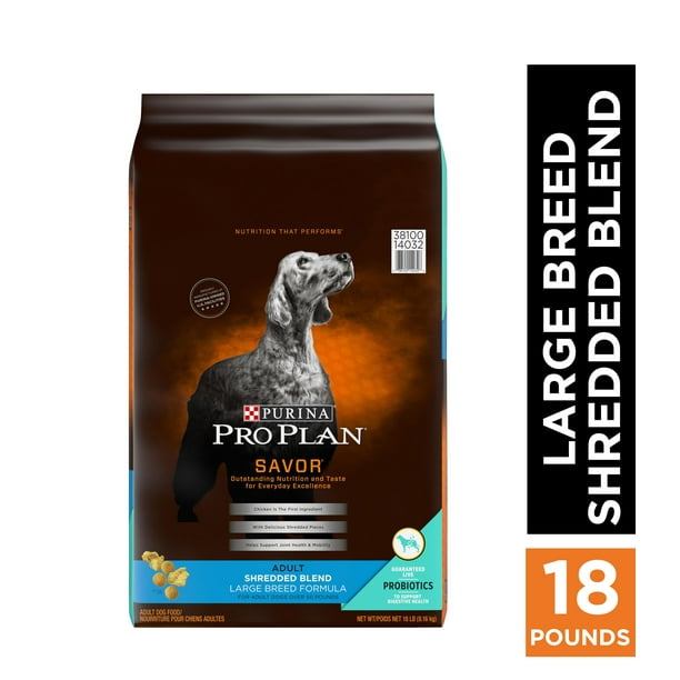 Purina Pro Plan Savor Adult Dog Food, Shredded Blend, Weight Management Formula - 34 lb