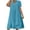 A Sky Blue, variant on Plus Size Casual Dress Ndbuld Women's Summer Solid Color Short-Sleeve V-Neck A-Line Mid-Waist Dress Khaki M