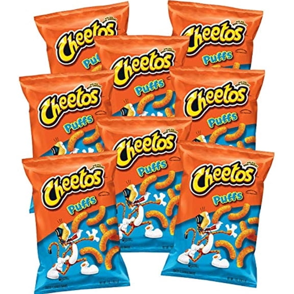 Cheetos Puffs Cheese Flavored Snacks, 1.375 Ounce Bags (Pack Of 8)